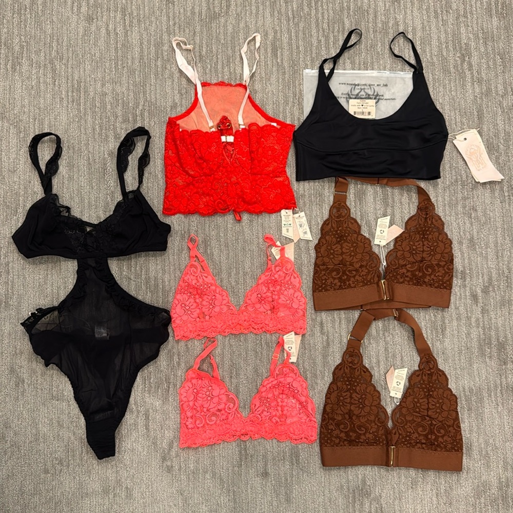 We Are HAH * Free People NWT Lingerie Bundle Size Small